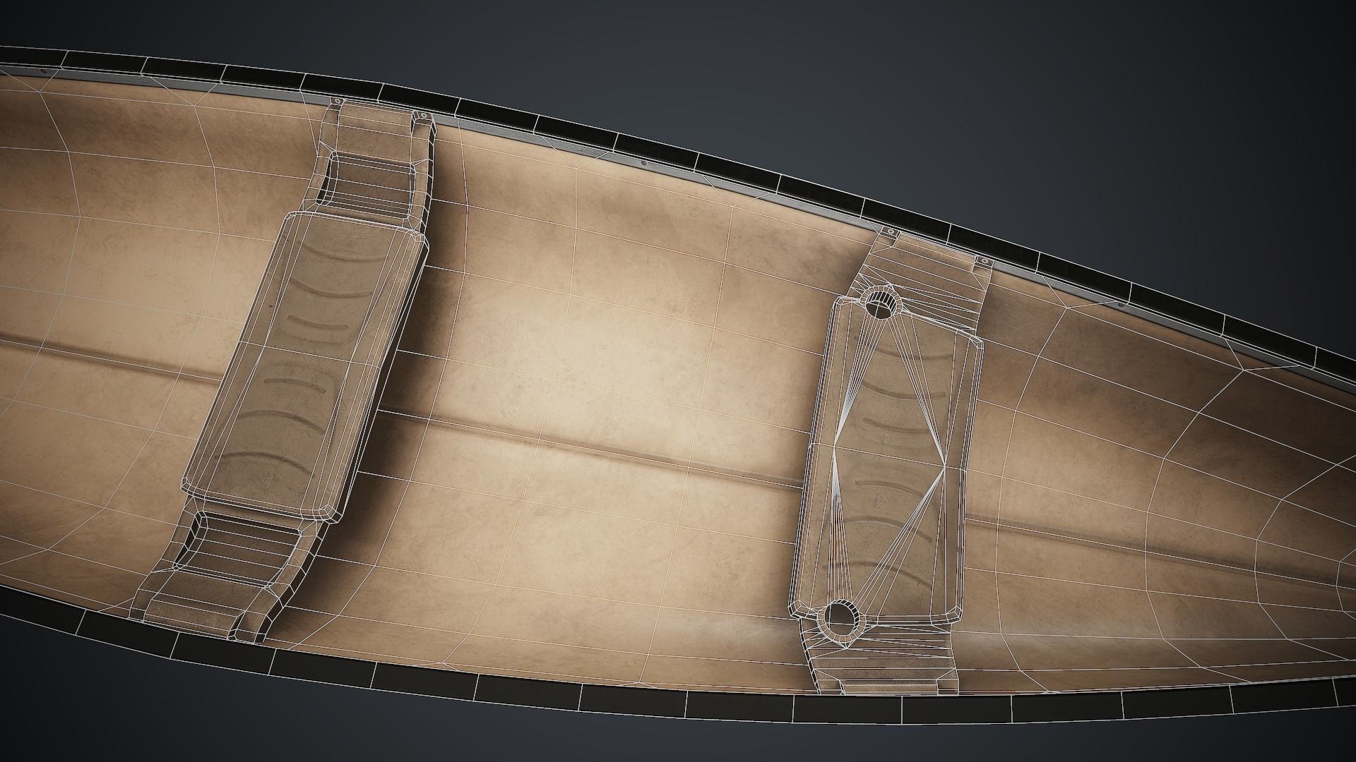 Canoe 1 PBR Game Ready Low-poly 3D model_28