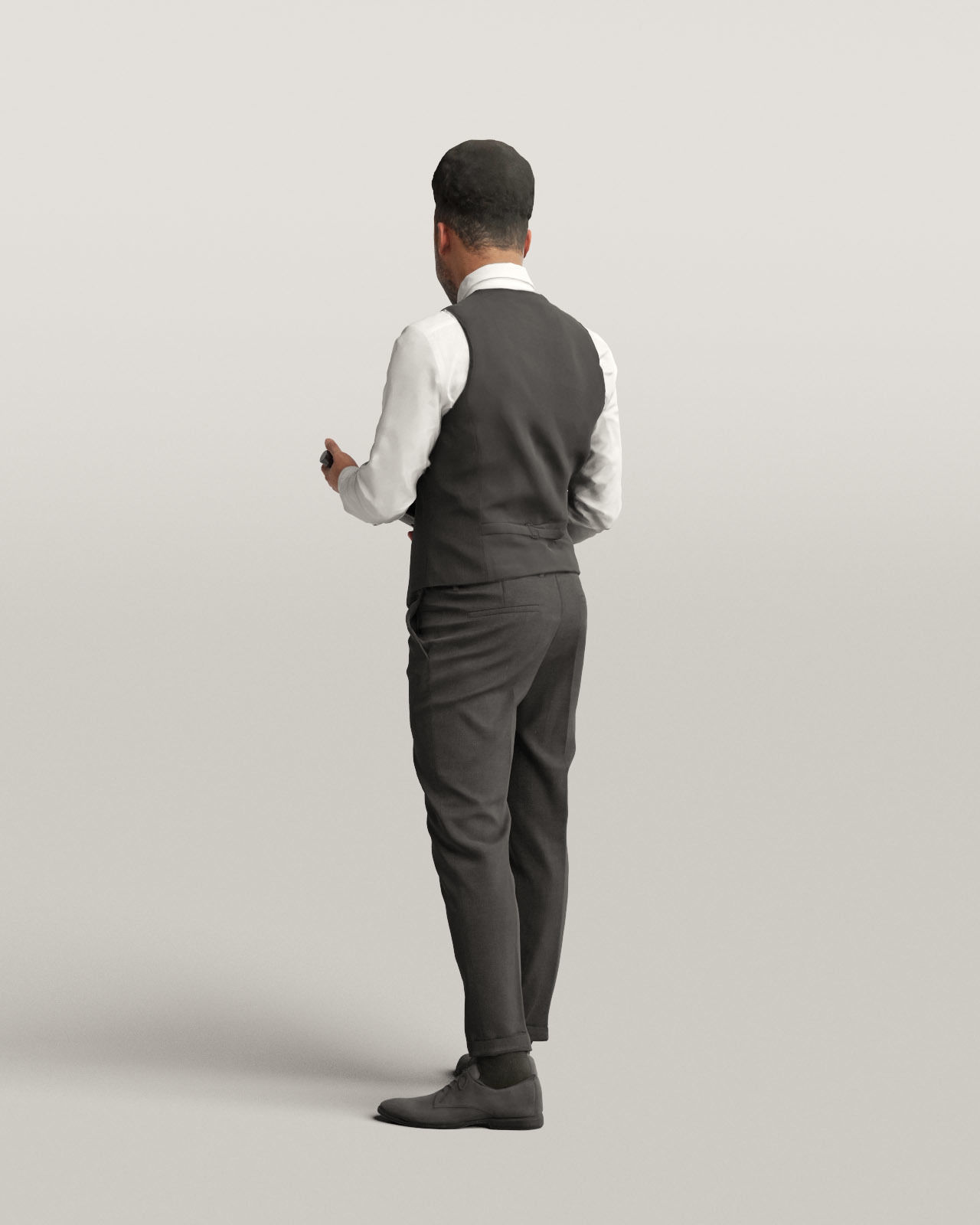 Humano Waiter black man 0620 3D model_2