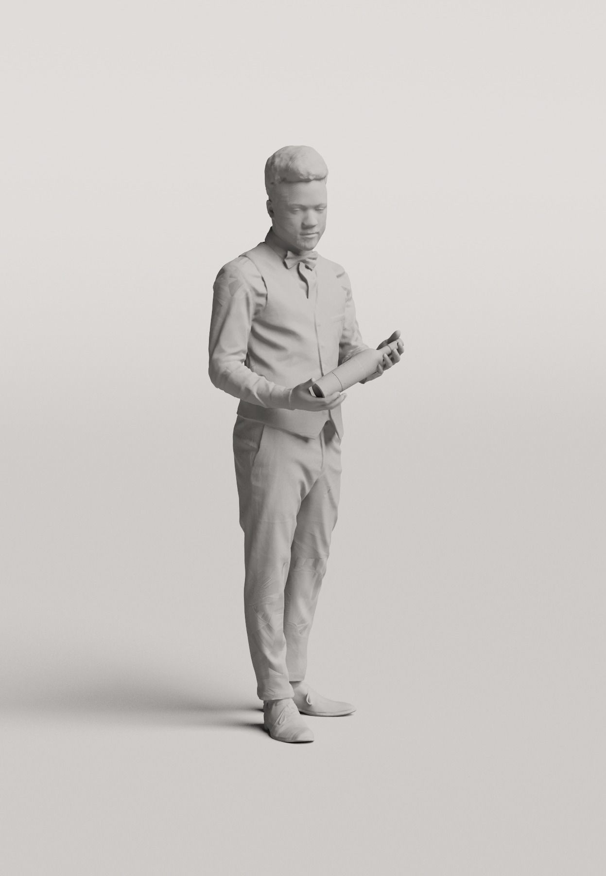 Humano Waiter black man 0620 3D model_3