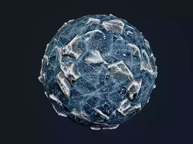 Snow Ice Ground Seamless PBR Texture 13