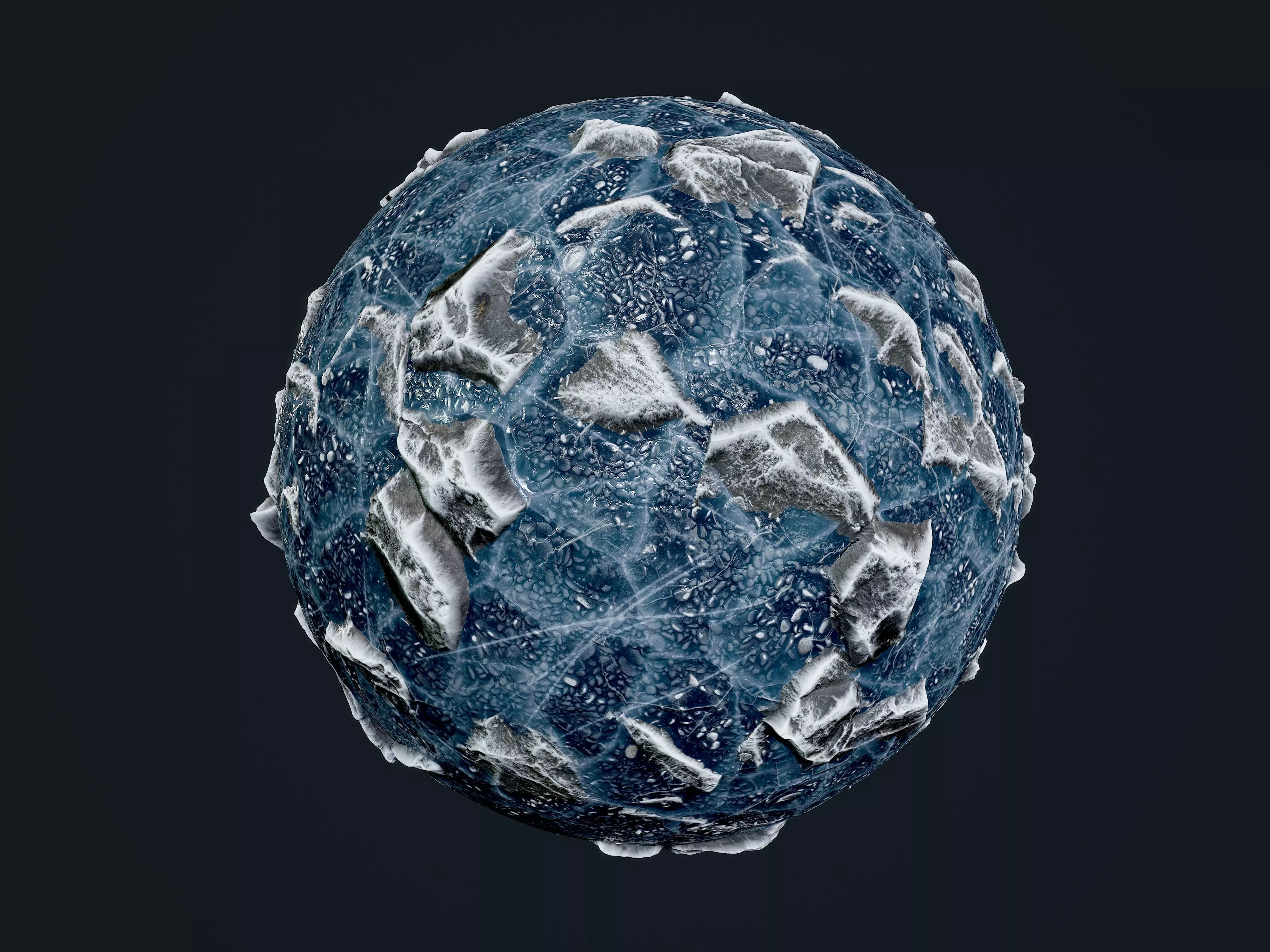 Snow Ice Ground Seamless PBR Texture 13 Texture_0