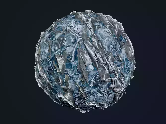 Snow Ice Ground Seamless PBR Texture 14