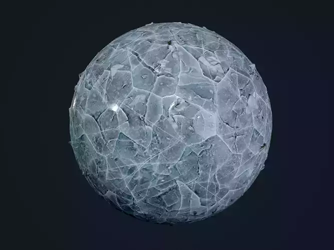 Snow Ice Ground Seamless PBR Texture 15