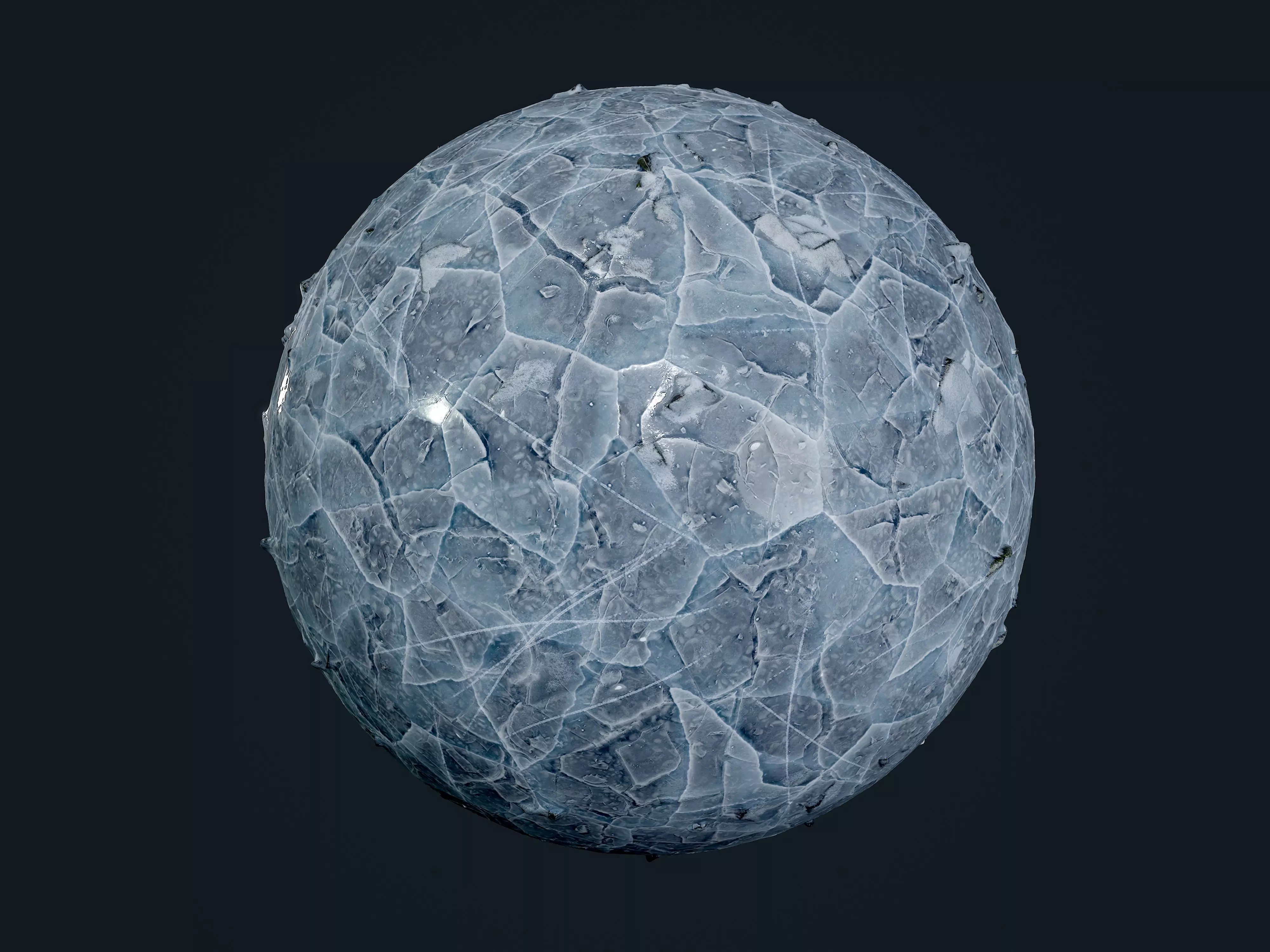 Snow Ice Ground Seamless PBR Texture 15 Texture_0