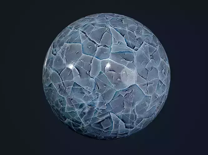 Snow Ice Ground Seamless PBR Texture 16