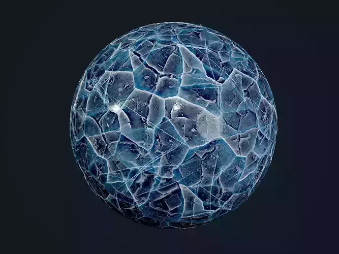 Snow Ice Ground Seamless PBR Texture 17