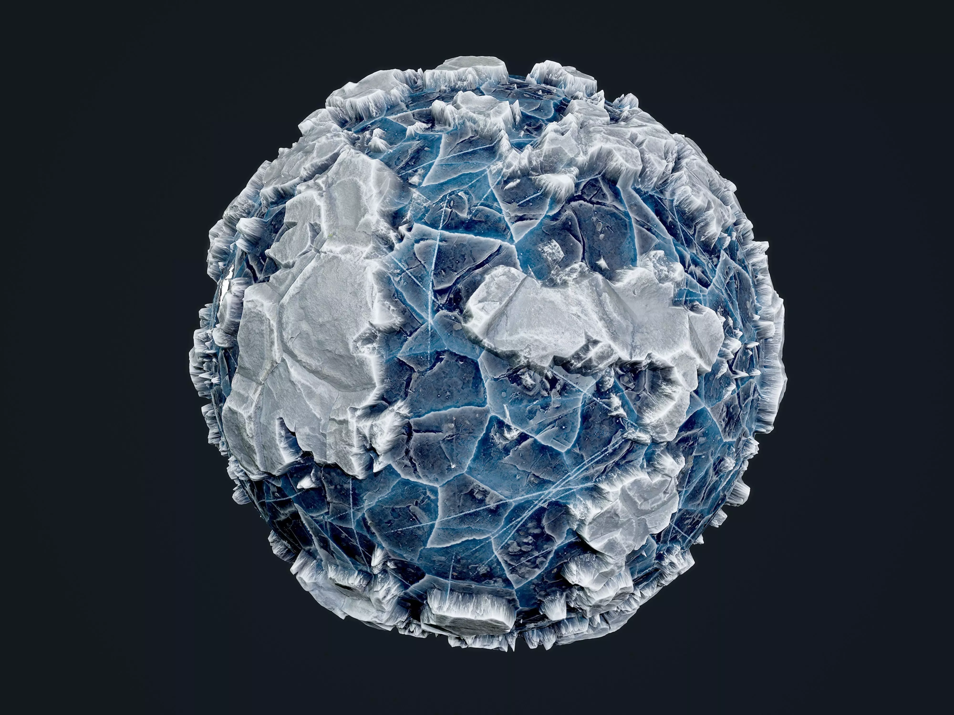 Snow Ice Ground Seamless PBR Texture 18 Texture_0