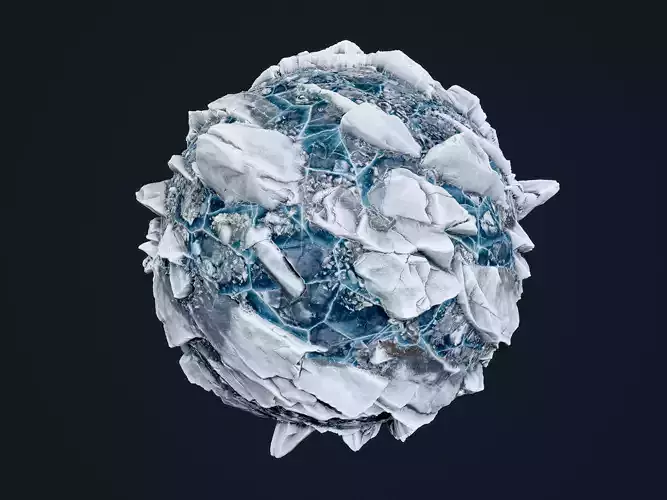 Snow Ice Ground Seamless PBR Texture 20