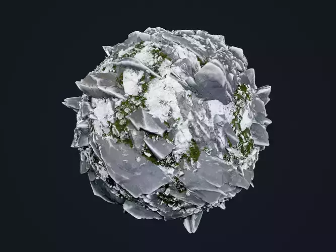 Snow Ice Ground Seamless PBR Texture 21