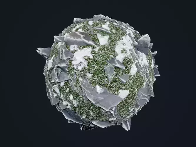 Snow Ice Ground Seamless PBR Texture 22