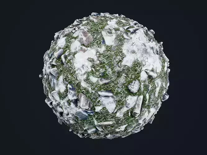 Snow Ice Ground Seamless PBR Texture 23
