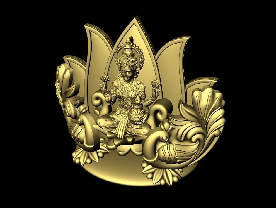 god laxmi  3D print model_3
