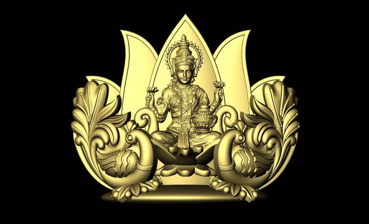 god laxmi  3D print model_0