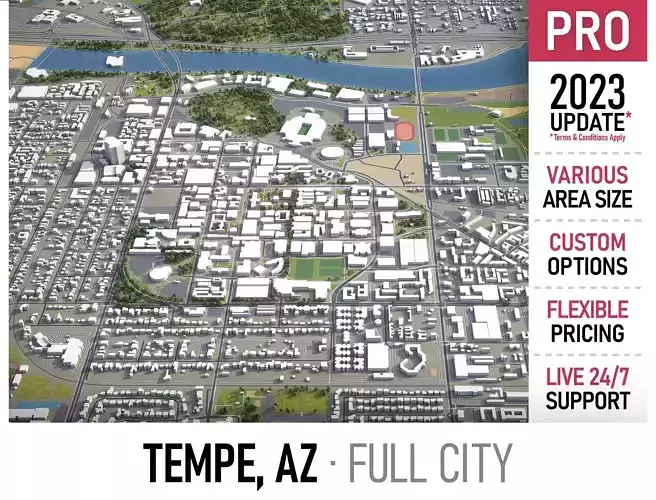 Tempe  Low-poly 3D model