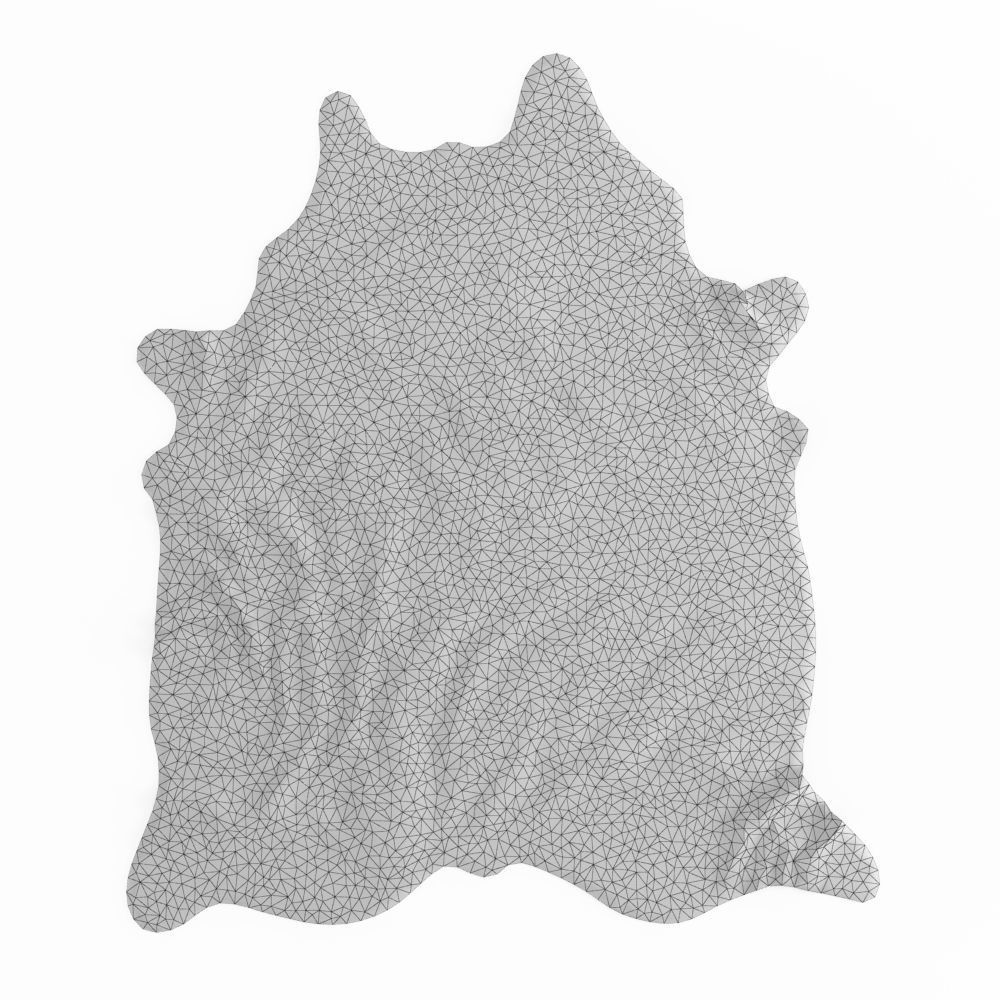 Black And White Cow Hide Rug 3D model_4