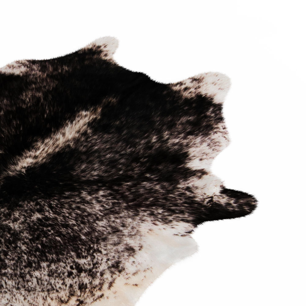 Black And White Cow Hide Rug 3D model_3