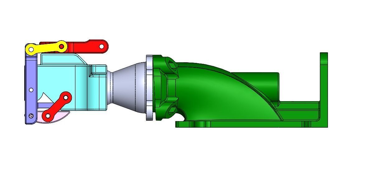 Boat Reversible Water Jet Drive 28 mm 3D print model_3
