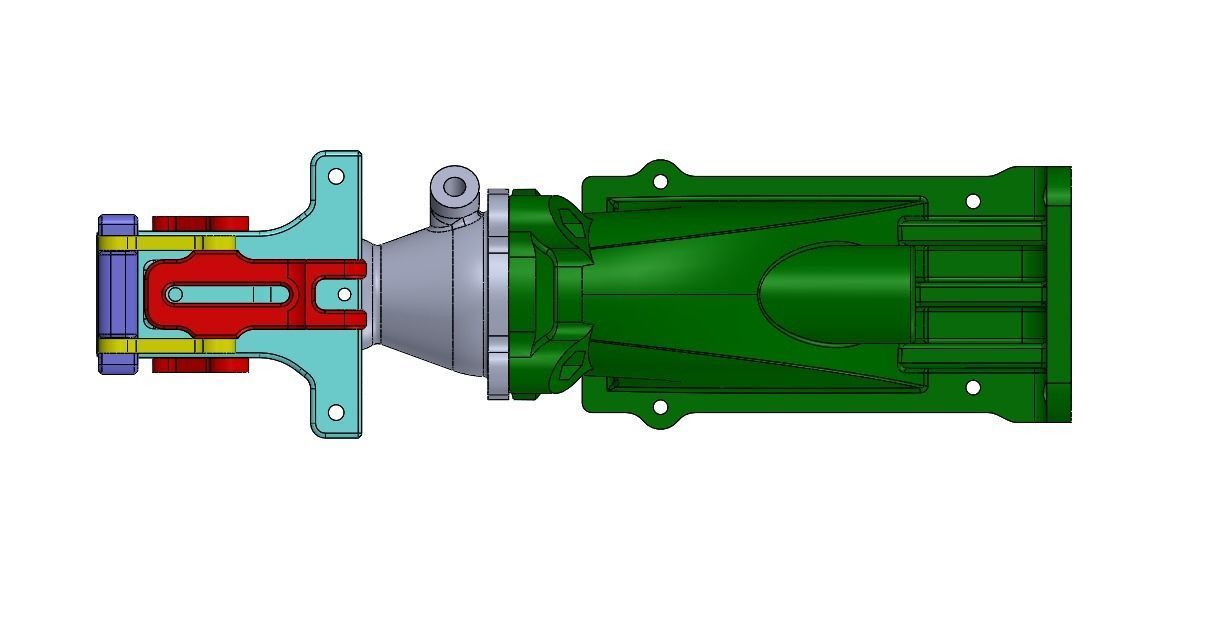 Boat Reversible Water Jet Drive 28 mm 3D print model_5