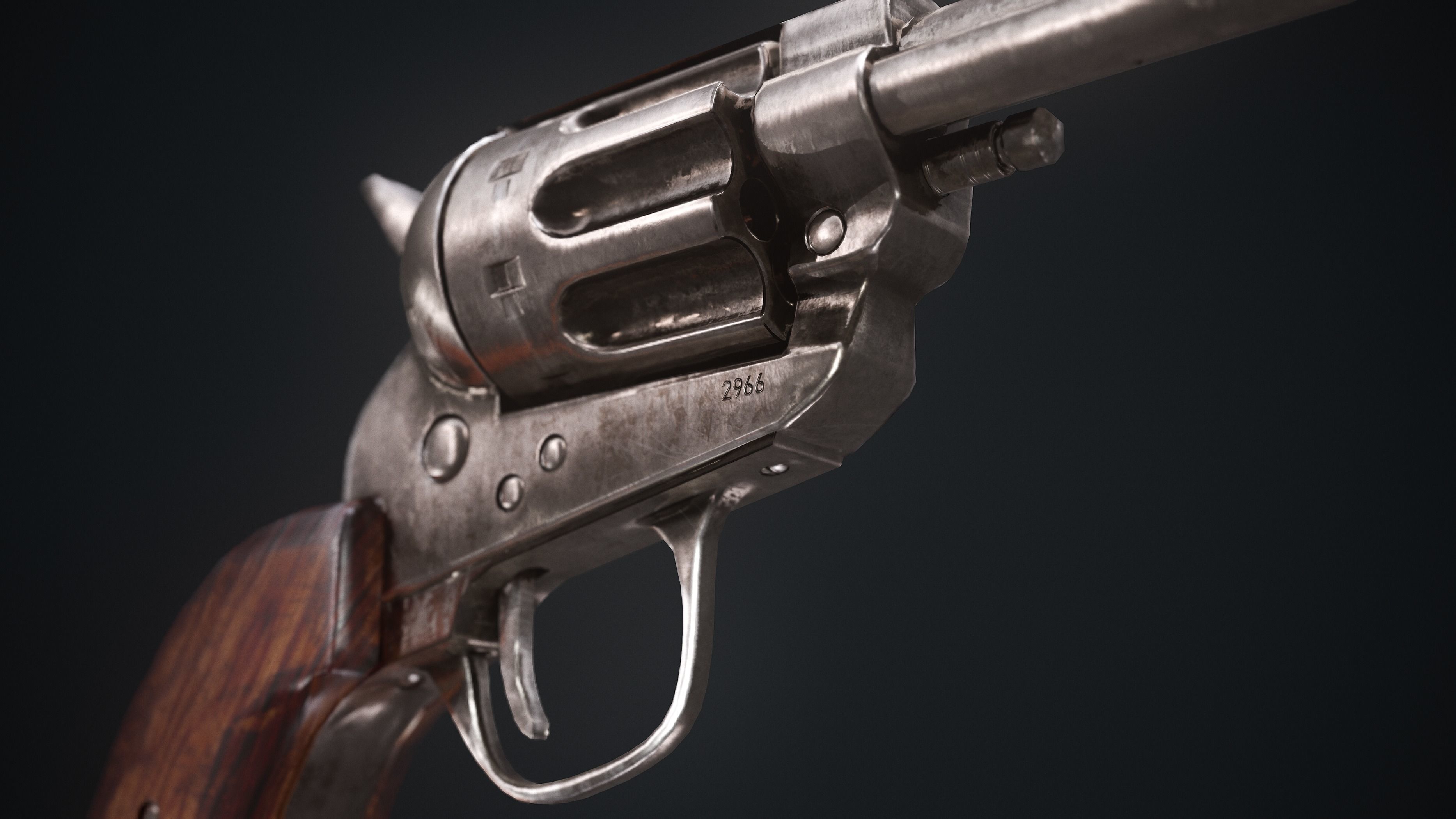 Colt Single Action Army Low-poly 3D model_8