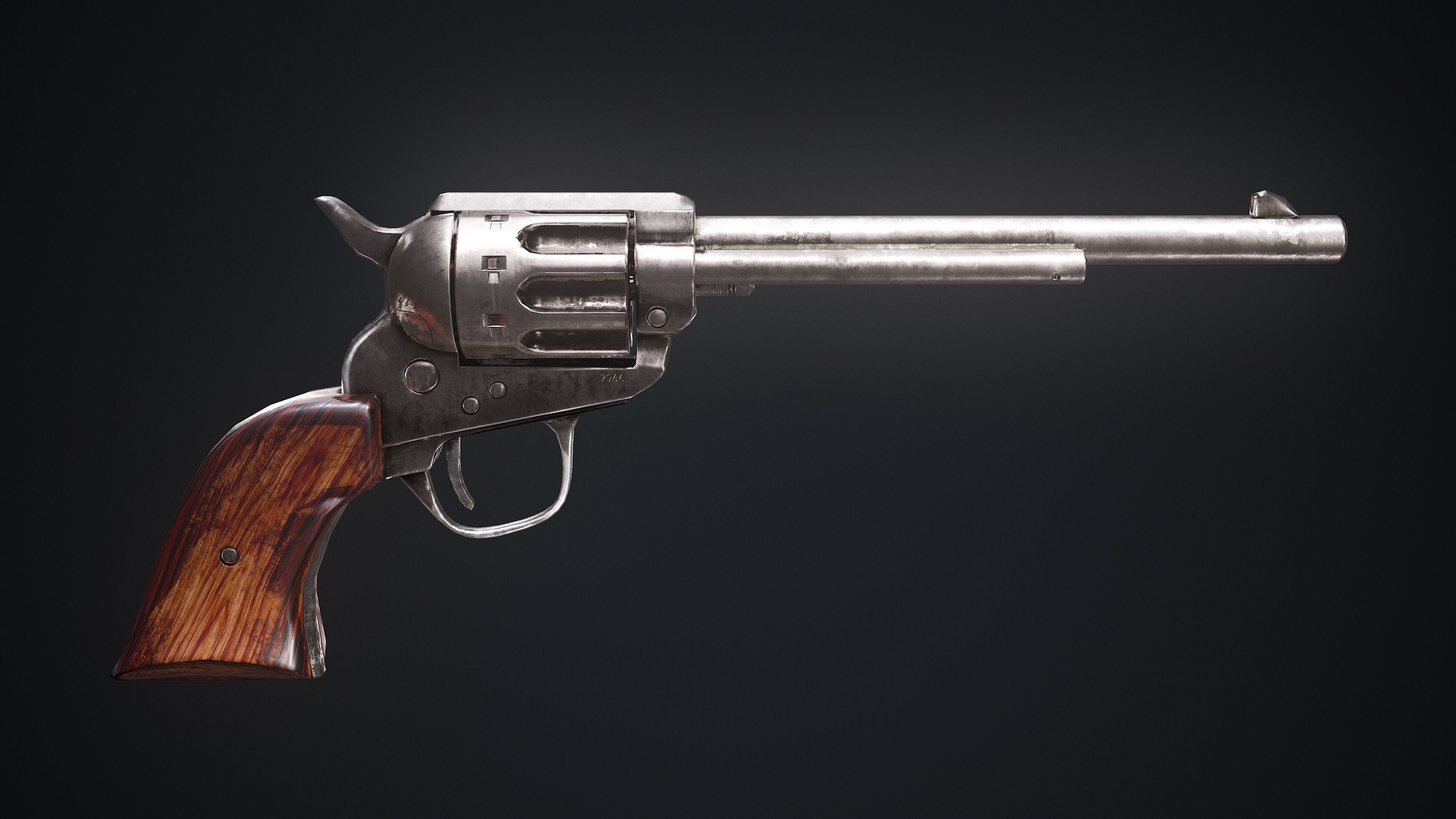 Colt Single Action Army Low-poly 3D model_6