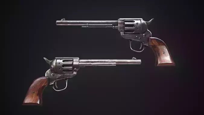 Colt Single Action Army Low-poly 3D model