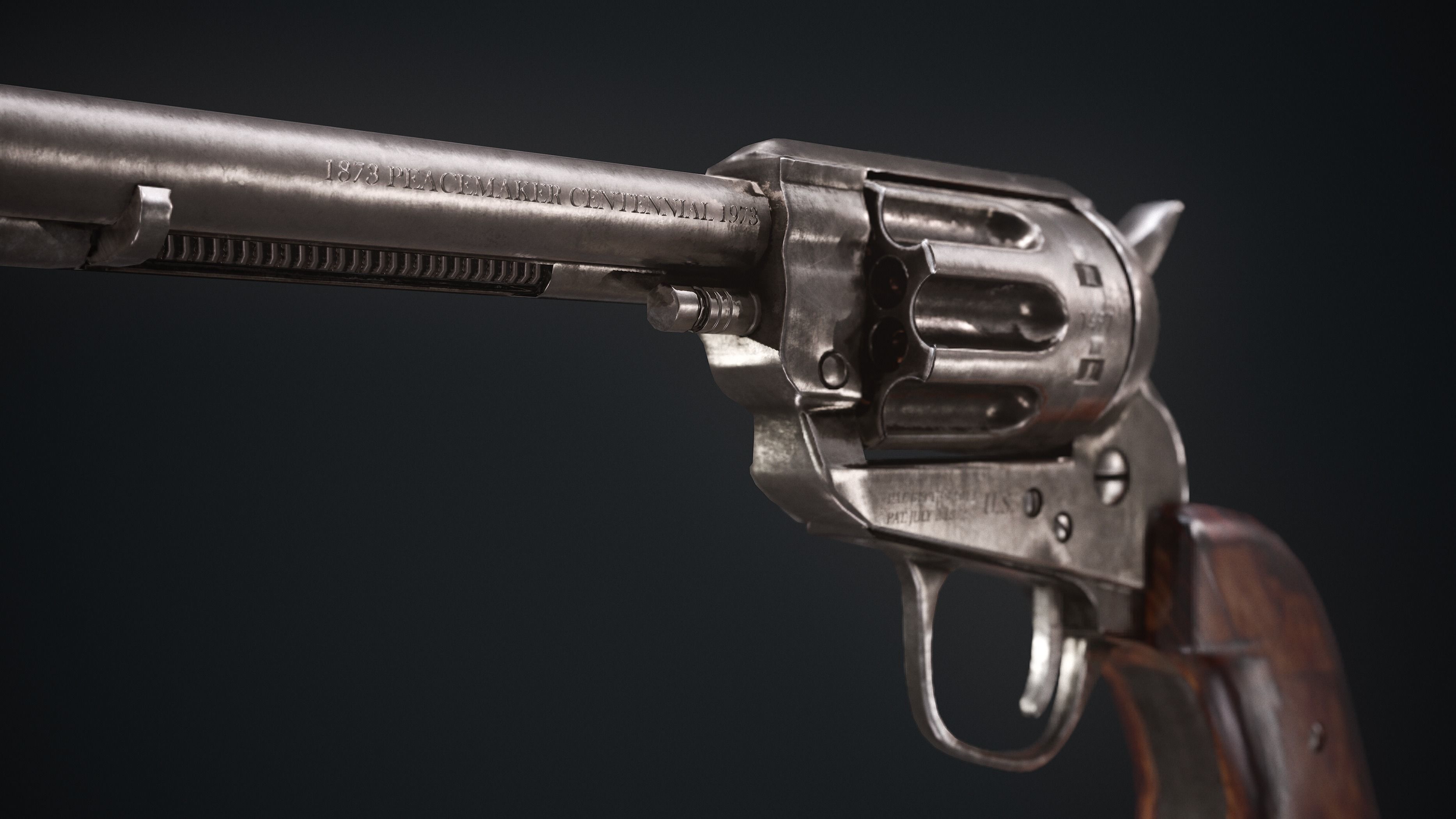 Colt Single Action Army Low-poly 3D model_7