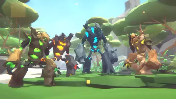 Poly Art Forest Golems Low-poly 3D model