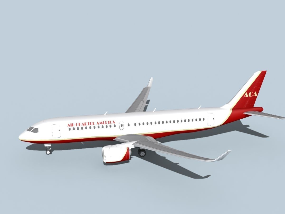 Bombardier CS100 Air Charter America 3D model_9