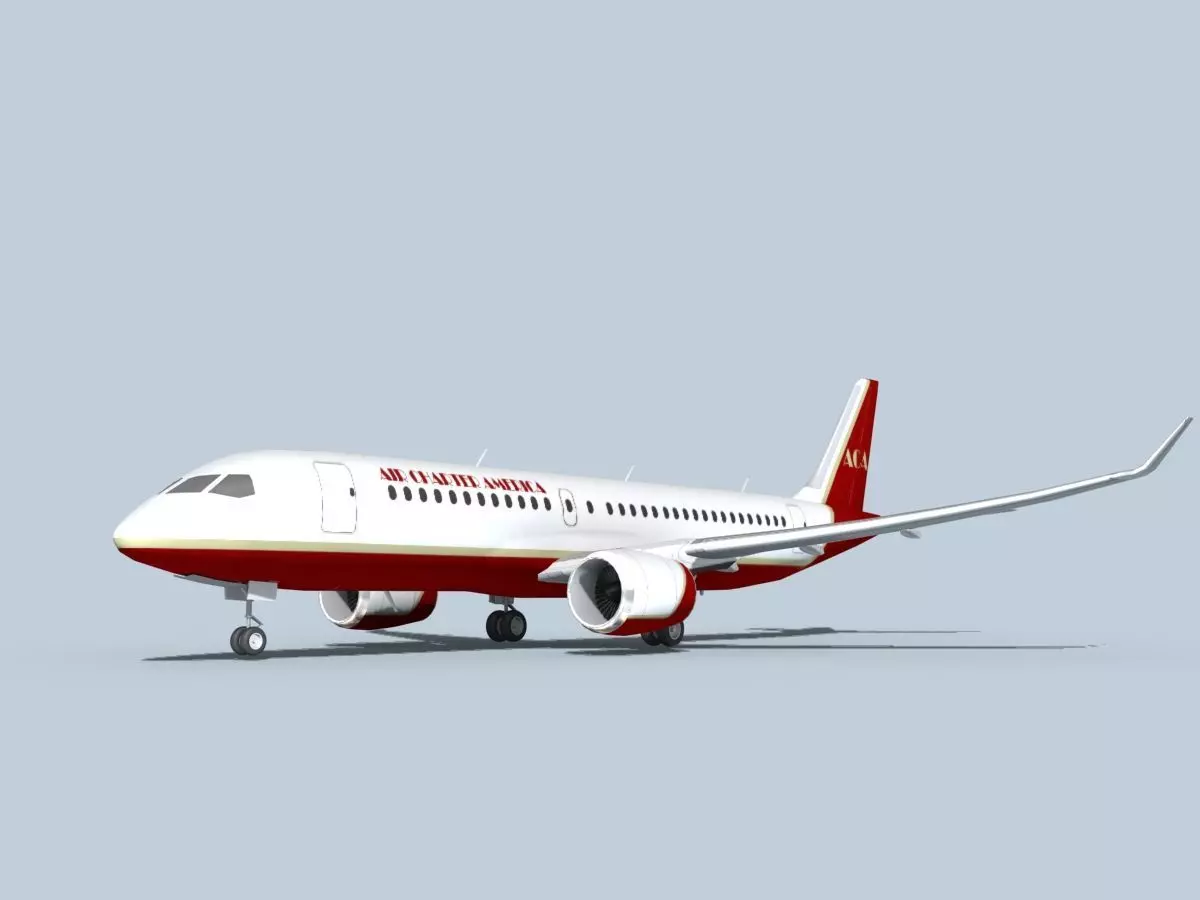 Bombardier CS100 Air Charter America 3D model_0