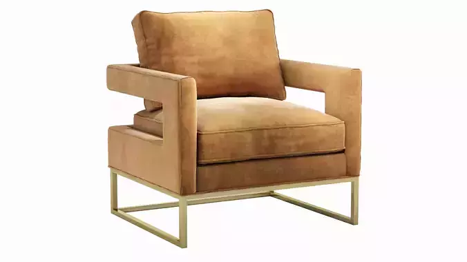 Avery Cognac Velvet Chair