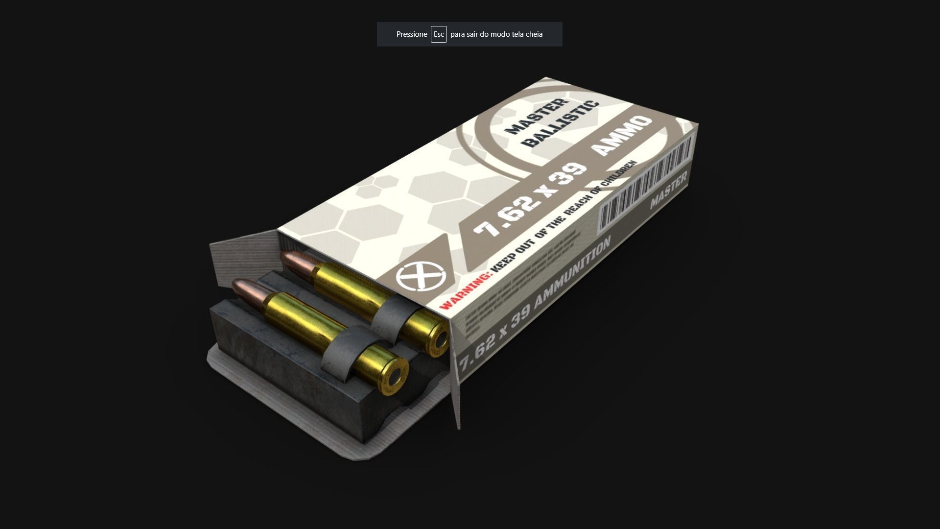Ammo Pack  PBR  VR AR Ready Low-poly 3D model_3