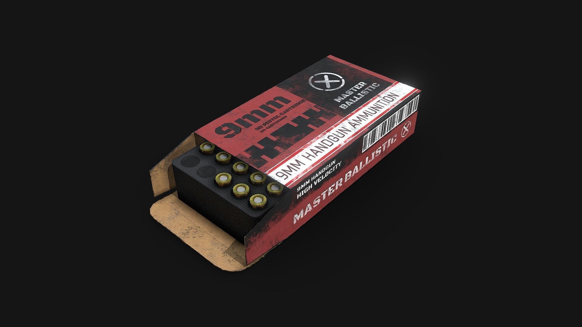 Ammo Pack  PBR  VR AR Ready Low-poly 3D model_1