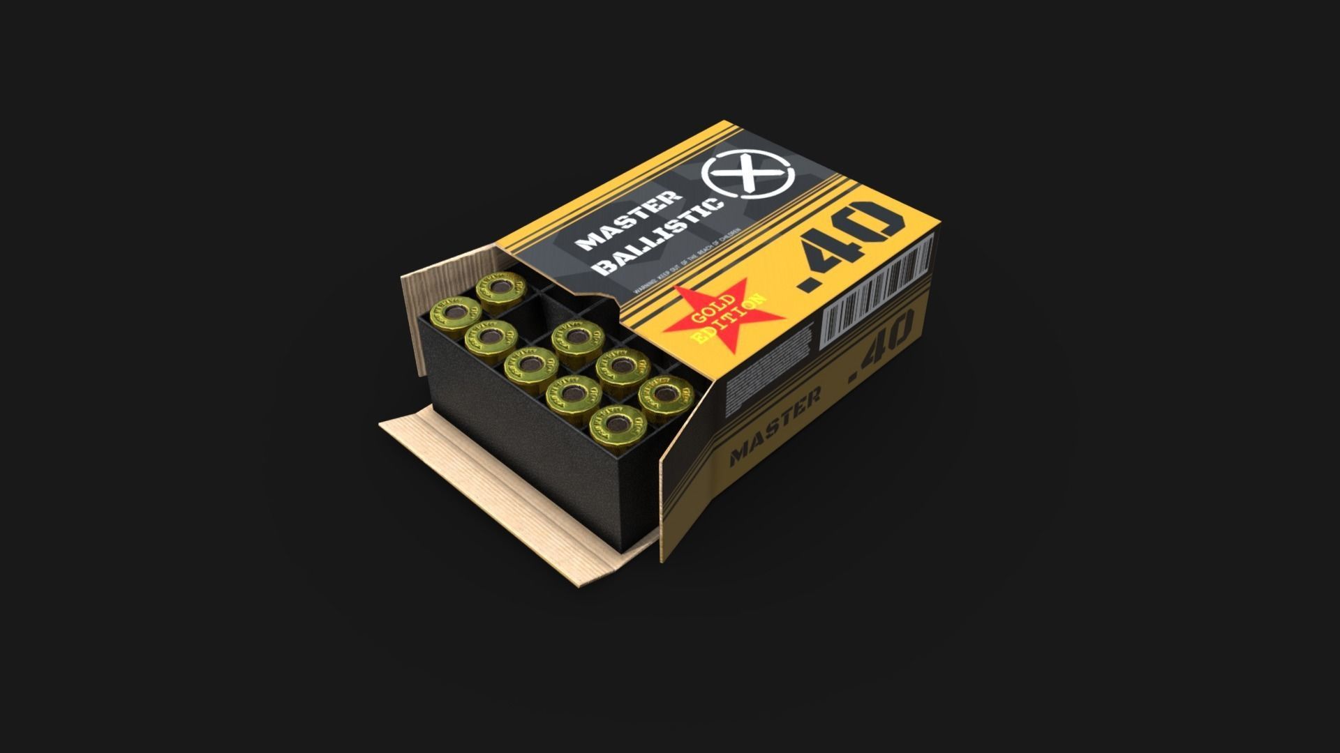 Ammo Pack  PBR  VR AR Ready Low-poly 3D model_4