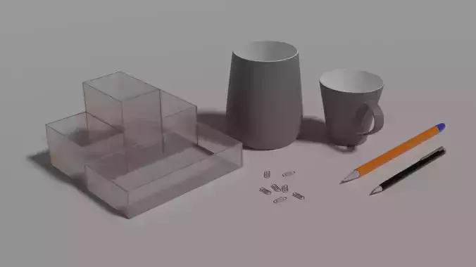 Office supplies minimalist collection 