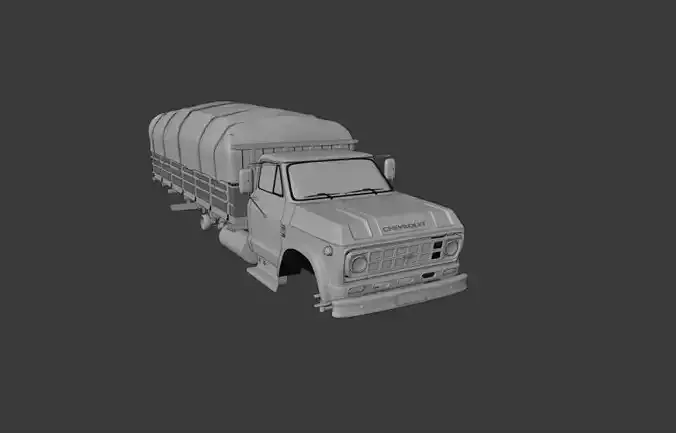 Truck old D60  chev 3D model
