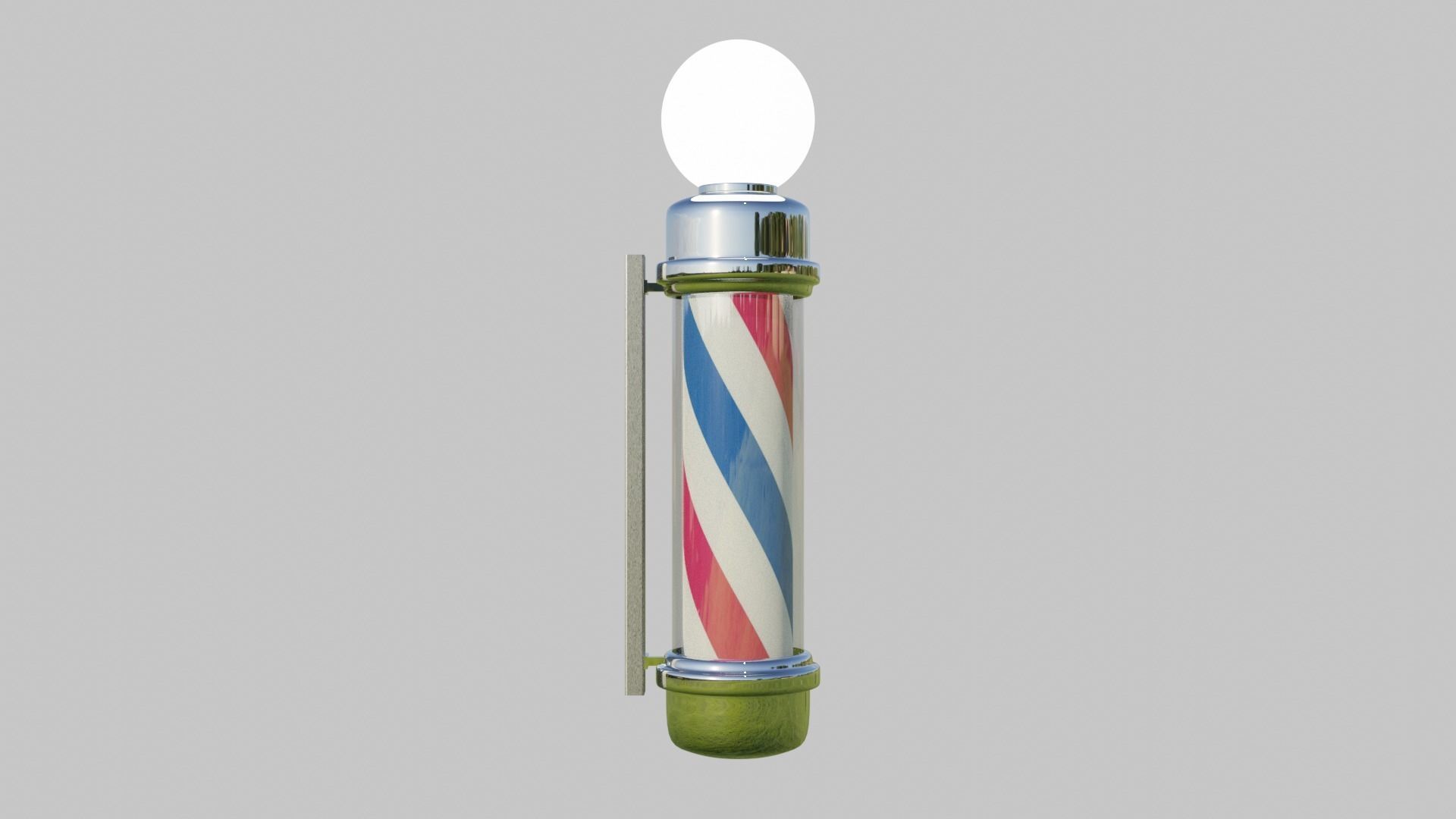Pole Post barber 3D model_1