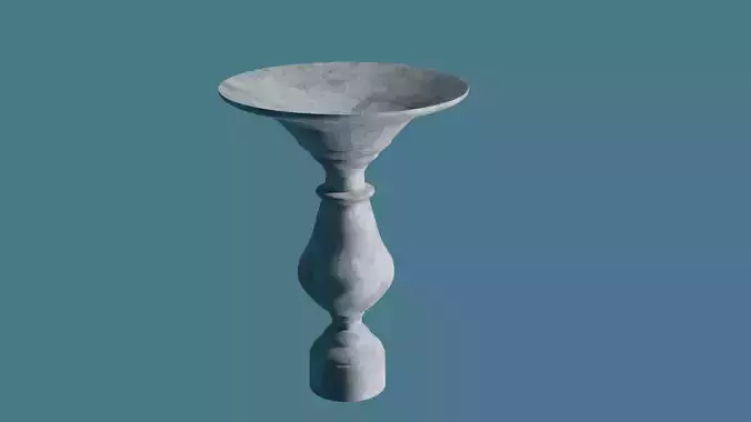 Birdbath pedestal Free low-poly 3D model