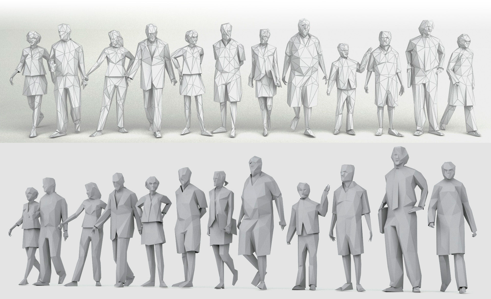 Low Poly People Pack Low-poly 3D model_4