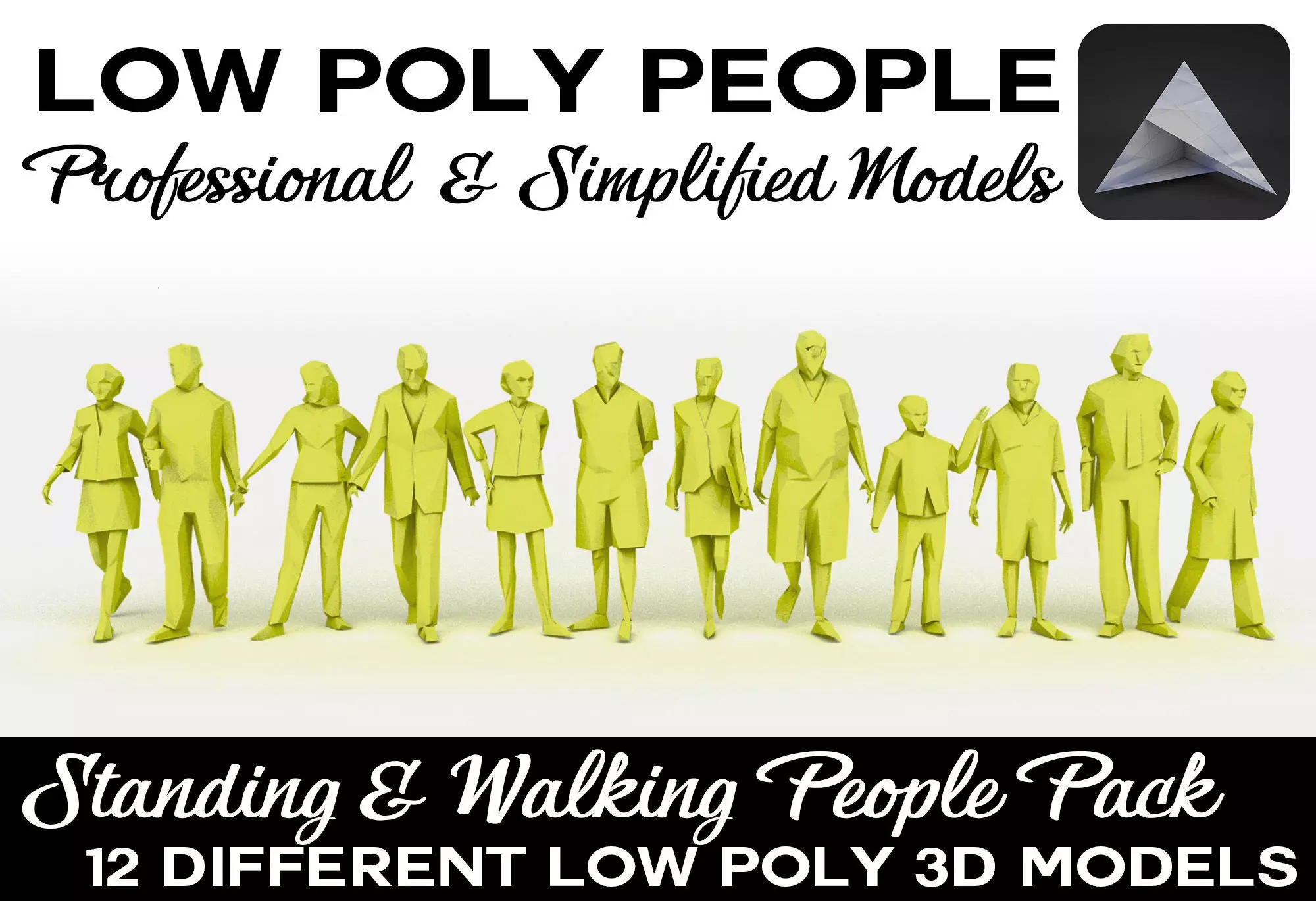 Low Poly People Pack Low-poly 3D model_0