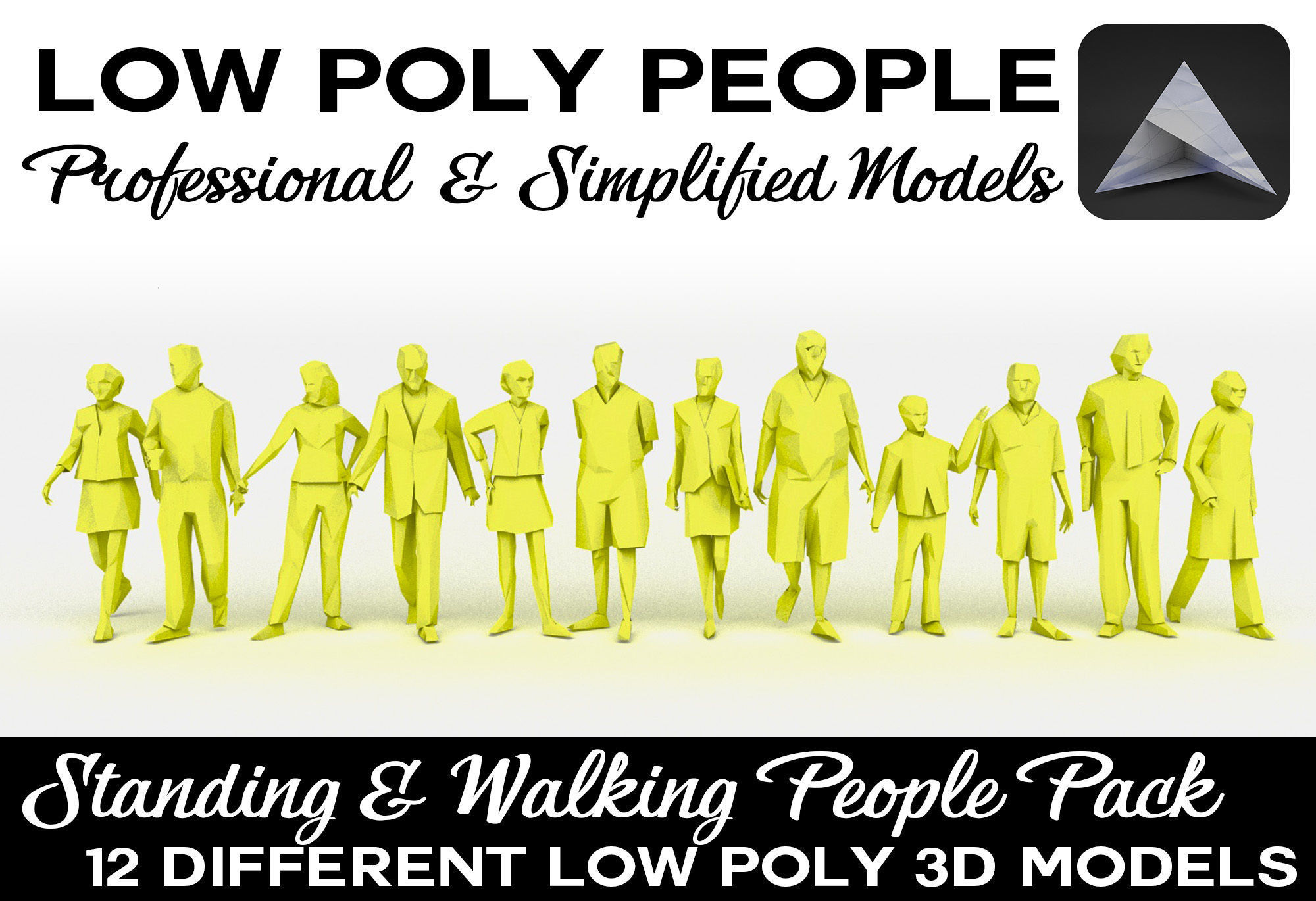 Low Poly People Pack Low-poly 3D model_7