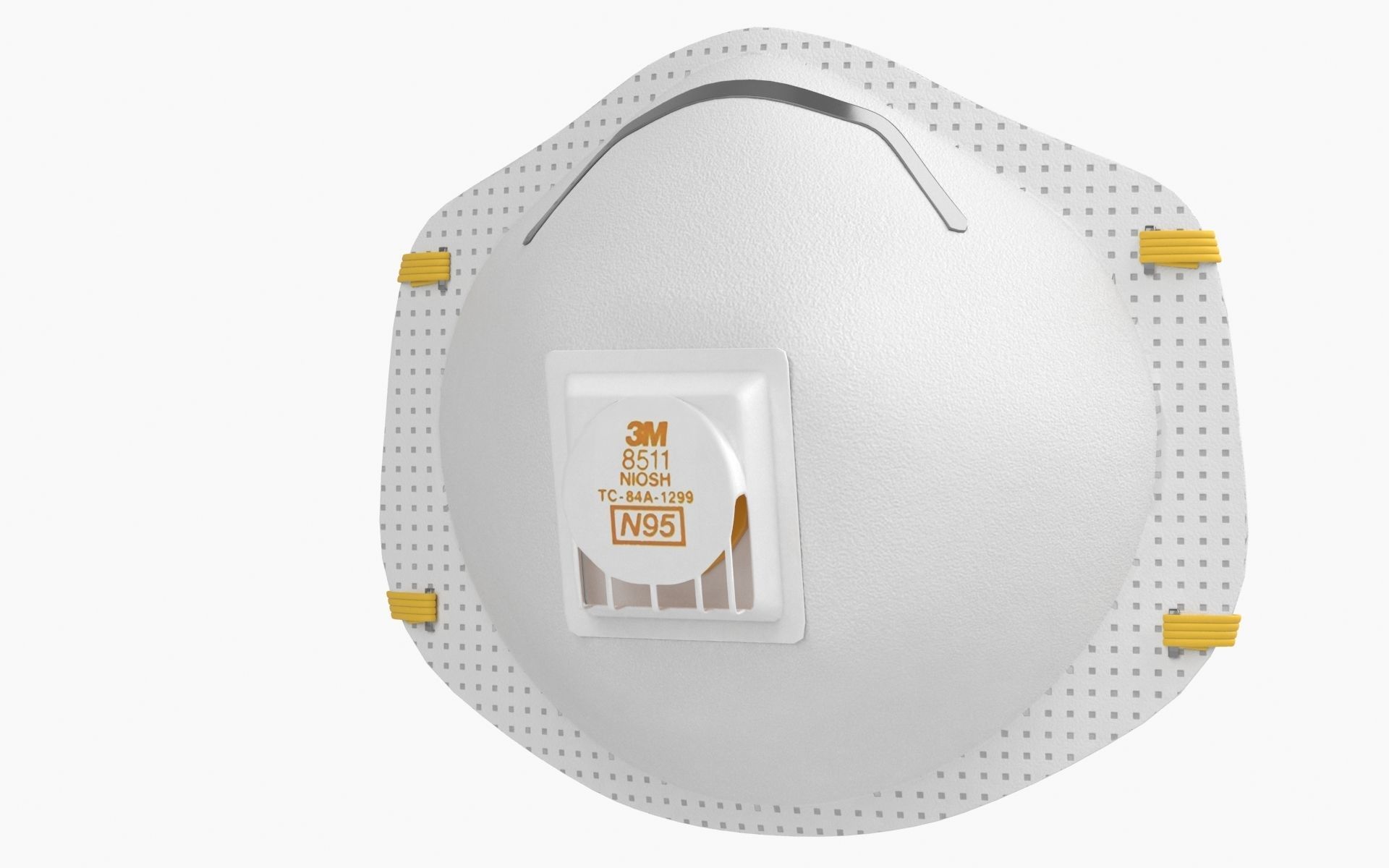 Mask Particulate Respirator 8511 Low-poly 3D model_11