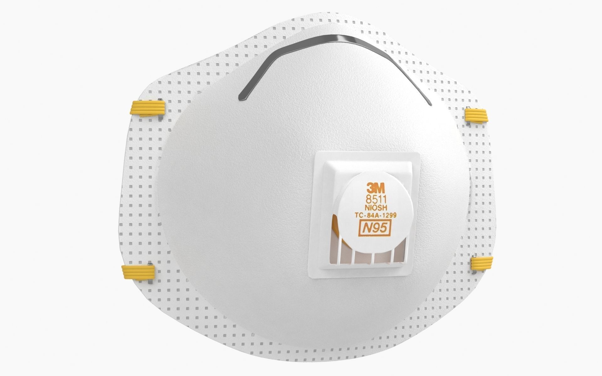 Mask Particulate Respirator 8511 Low-poly 3D model_4