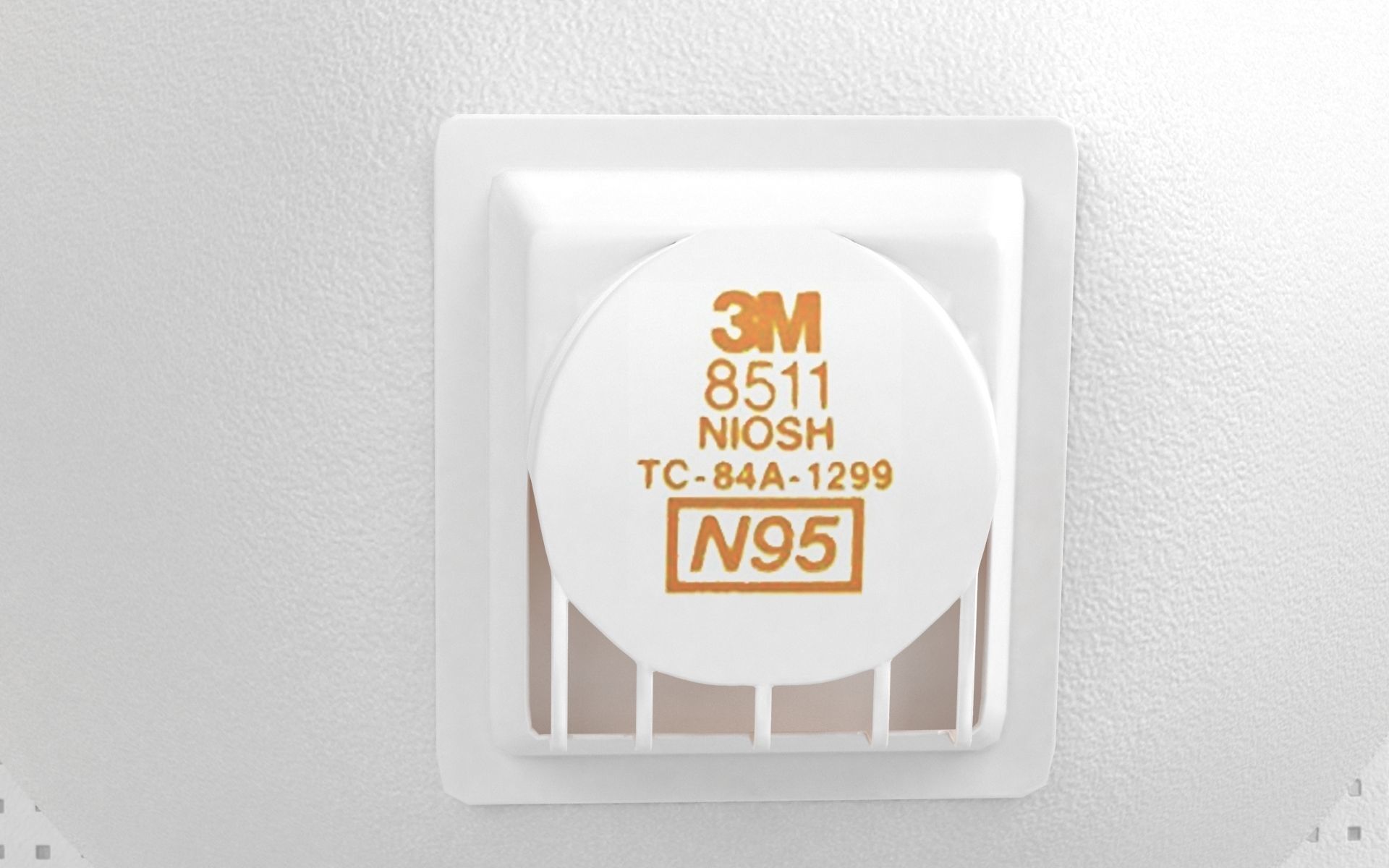 Mask Particulate Respirator 8511 Low-poly 3D model_13