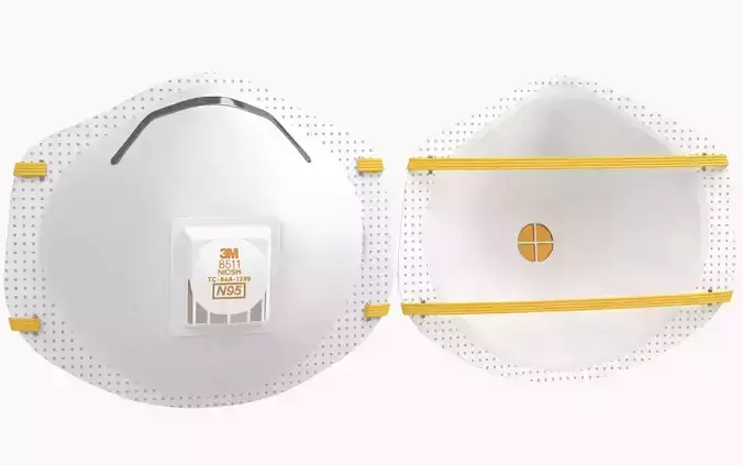 Mask Particulate Respirator 8511 Low-poly 3D model