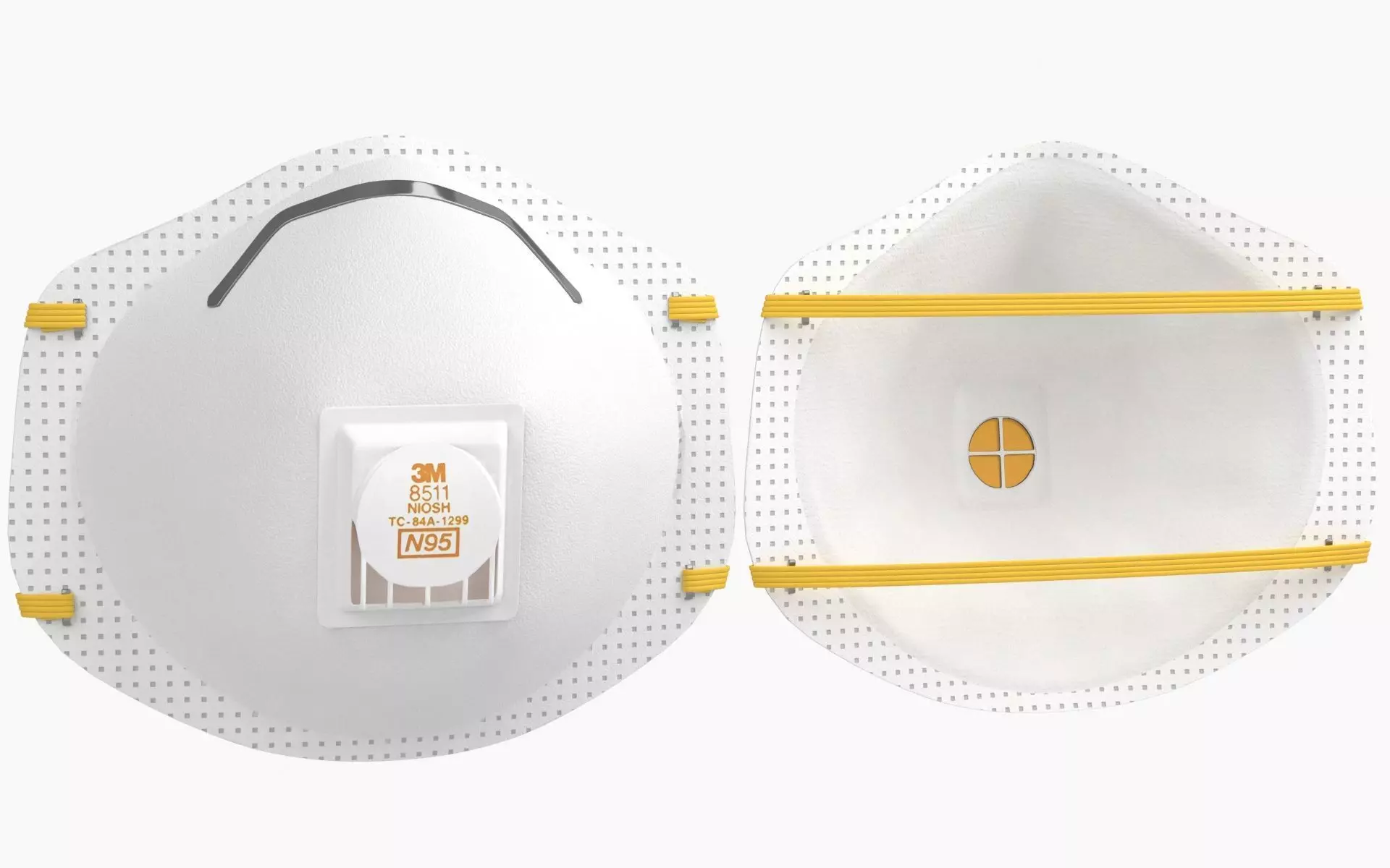 Mask Particulate Respirator 8511 Low-poly 3D model_0