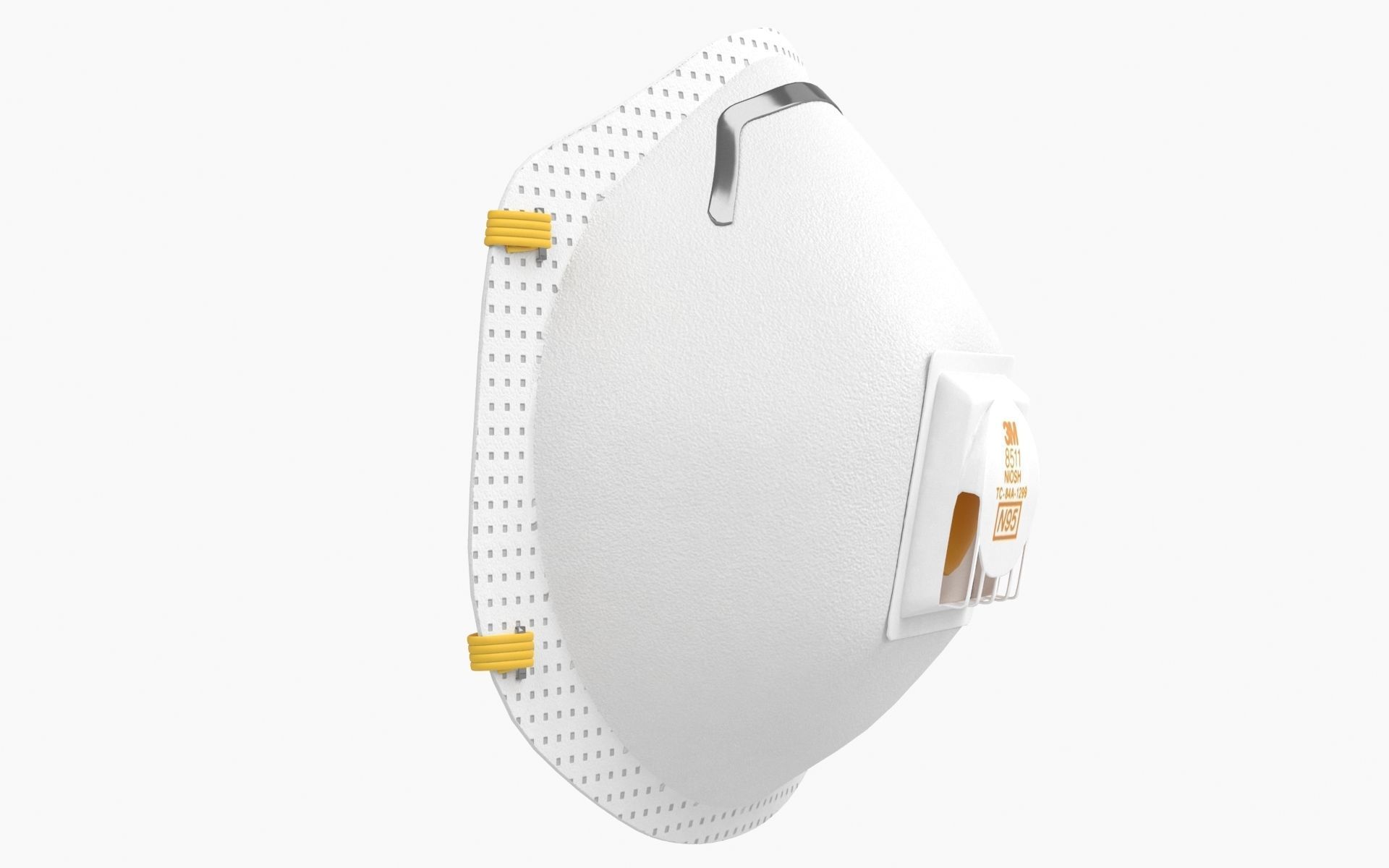 Mask Particulate Respirator 8511 Low-poly 3D model_5