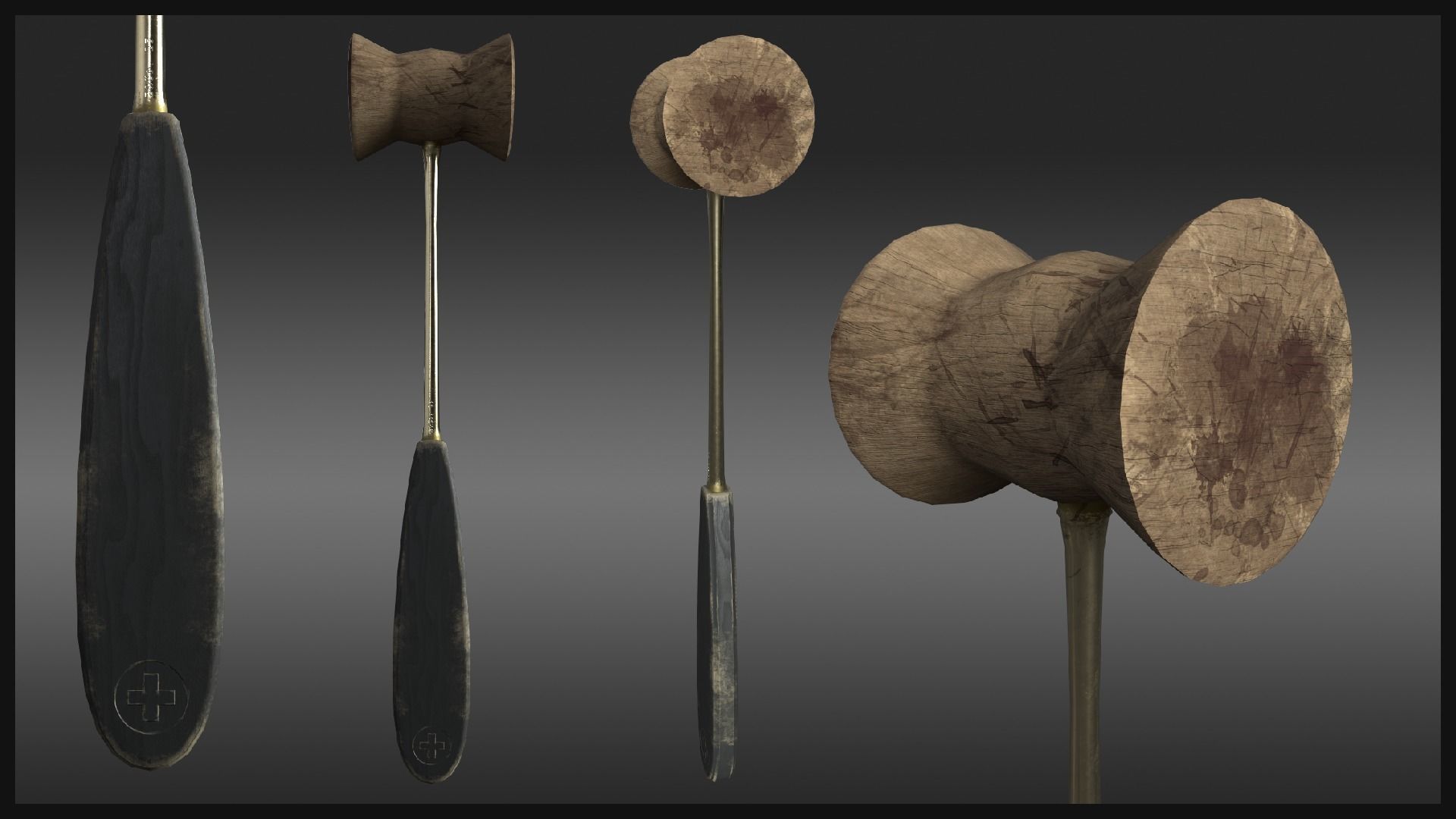 Plague Doctor Medical Tools Low-poly 3D model_5