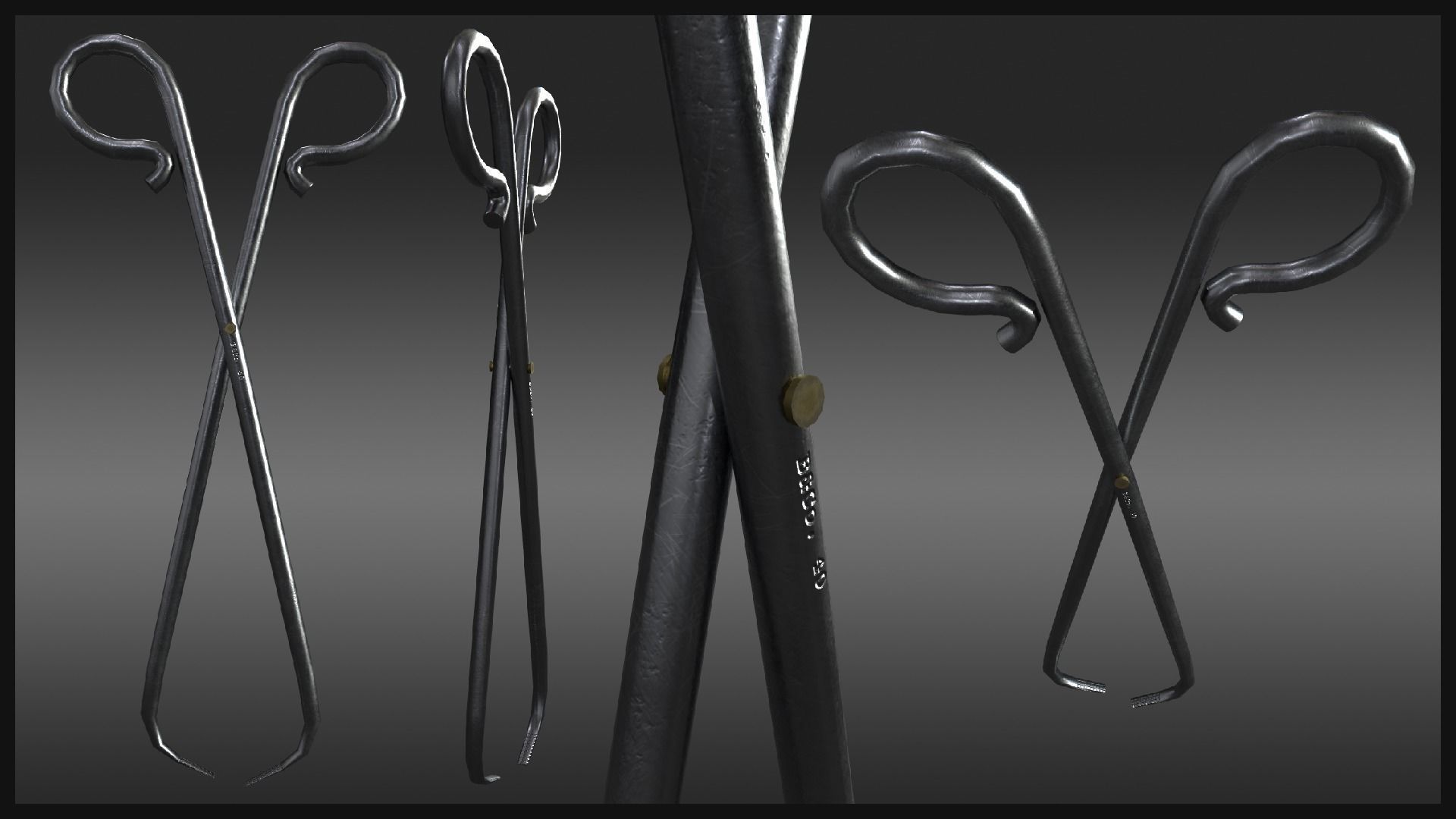 Plague Doctor Medical Tools Low-poly 3D model_2