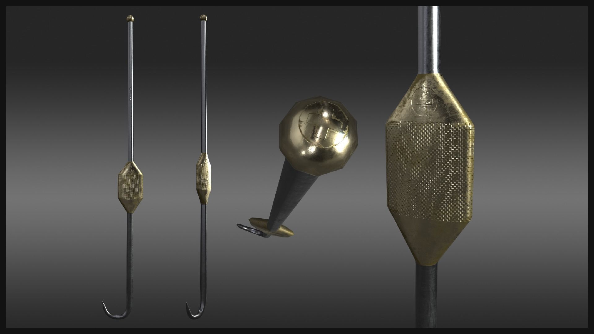 Plague Doctor Medical Tools Low-poly 3D model_1