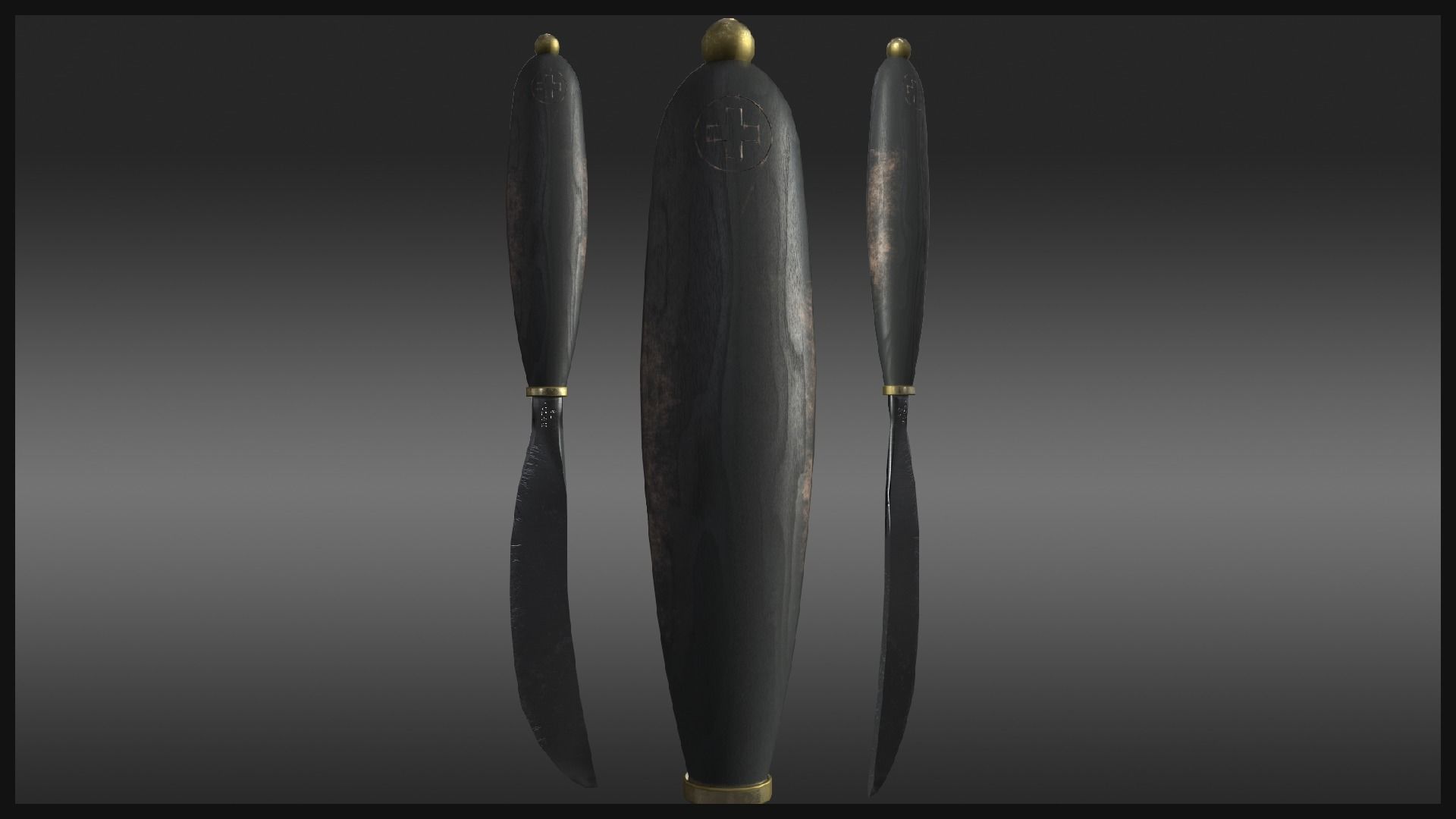 Plague Doctor Medical Tools Low-poly 3D model_3